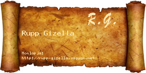 Rupp Gizella névjegykártya