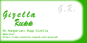 gizella rupp business card